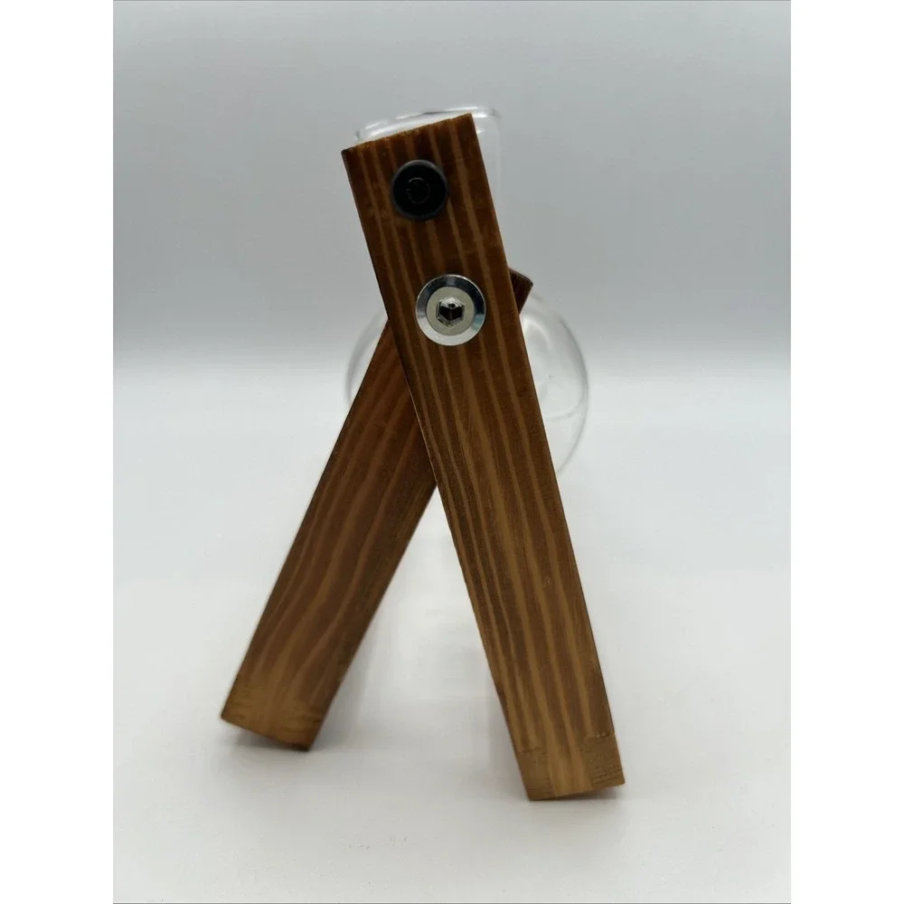 Trio Propagation Station with Wooden Stand, Plant Gift Stylish Plant Decor Glass